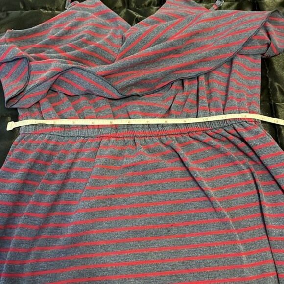 GAP Gray and Red Striped Sleeveless Mini Dress Size XS/Small - Picture 9 of 10